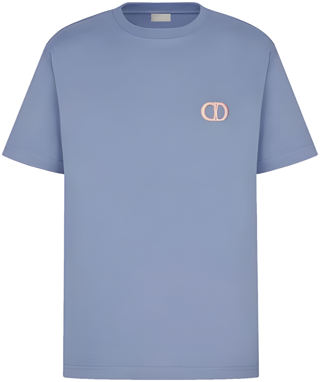 Camiseta Dior azul com logo CD bordado no peito