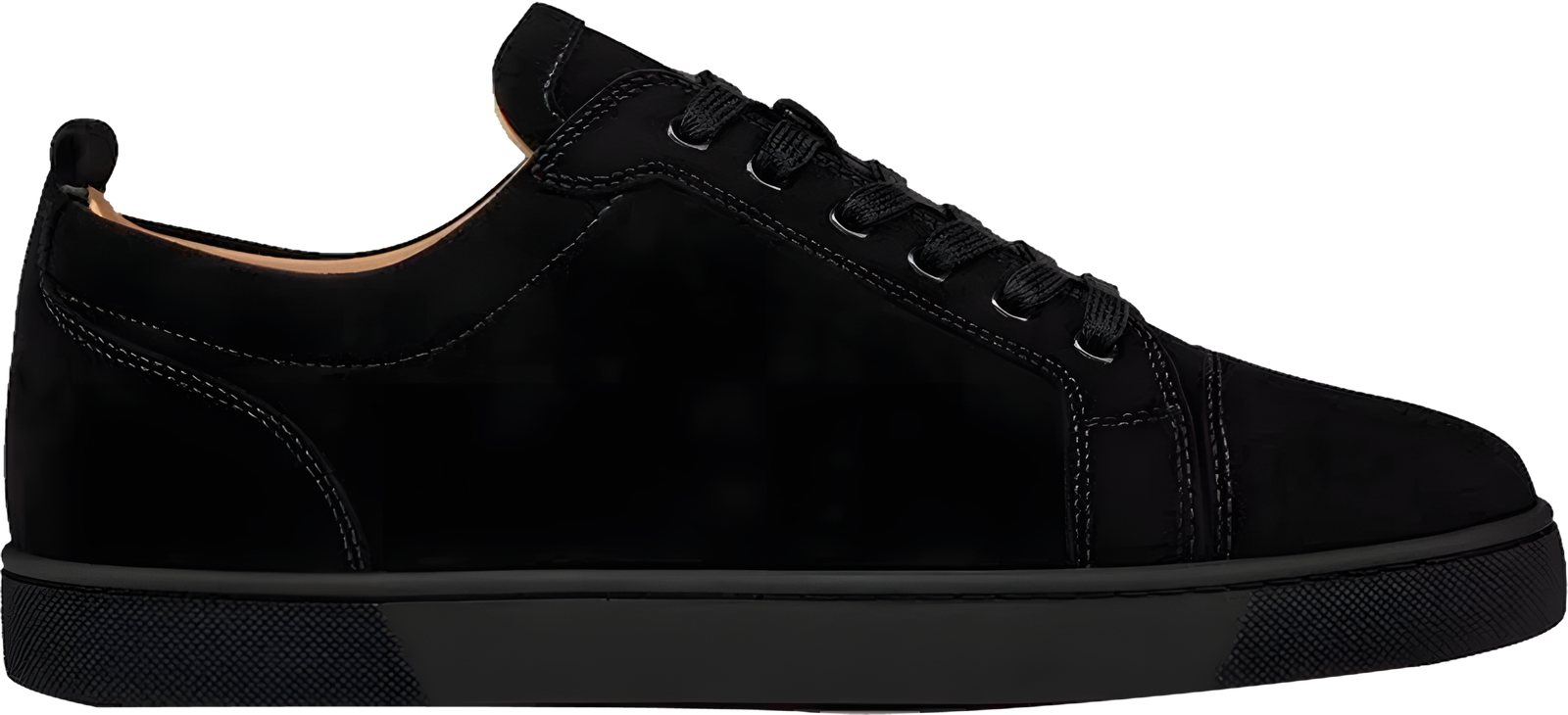 Tênis Louboutin preto de cano baixo